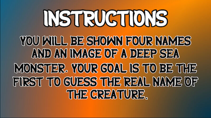 Frightful Face-Off: Deep Sea Edition